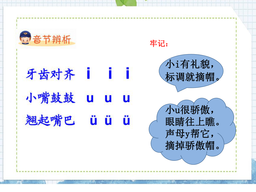 汉语拼音2  i u ü y w 课件+练习（共17张PPT)