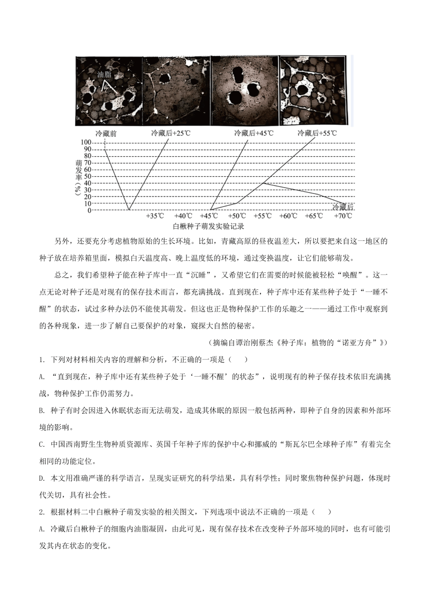 贵州省黔西南州部分学校2024届高三下学期一模考试语文试卷（含答案）