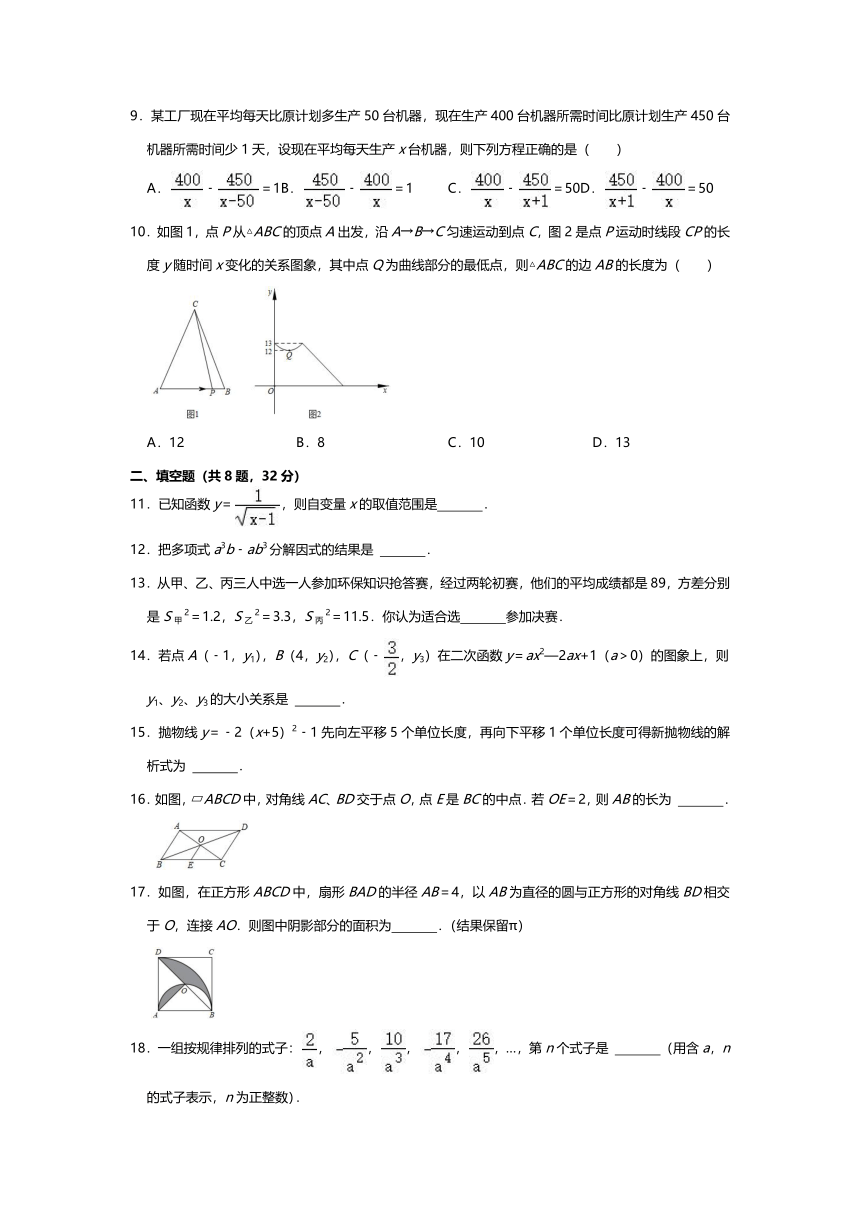 甘肃省张掖市甘州区大成学校2021-2022学年九年级数学下学期第二次月考试卷(word解析版)