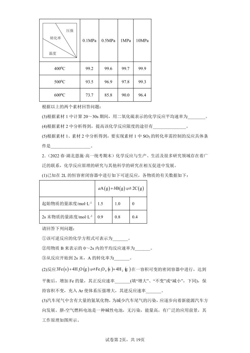 湖北省各地市2021-2022学年高一下学期化学期末试题汇编-非选择题（含解析）