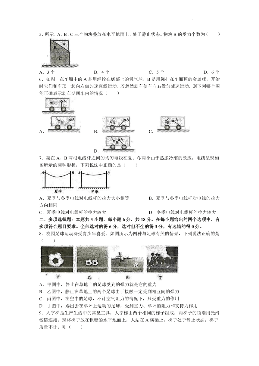 广东省茂名市电白区2022-2023学年高一上学期期末考试物理试题（Word版含答案）