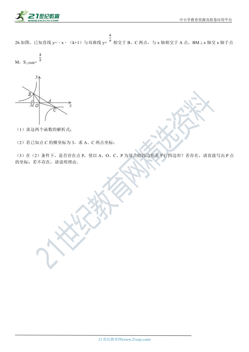 11.1 反比例函数 同步训练（含解析）