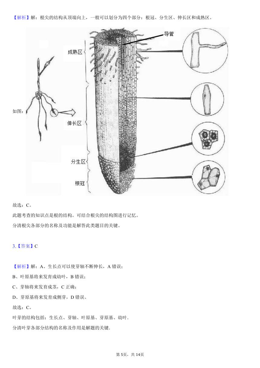 2021-2022学年河北省保定市定州市宝塔中学八年级（上）第一次月考生物试卷（word版 含答案解析）