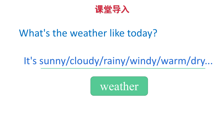 Module 6 Weather Unit 11 What's the weather like today 第一课时 课件（34张ppt）