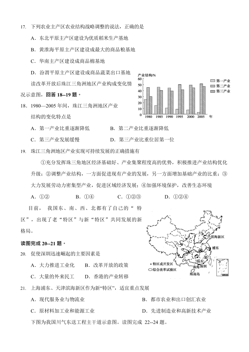 山西省潞城市第一中学2020-2021学年高二下学期3月月考地理试卷 Word版含答案