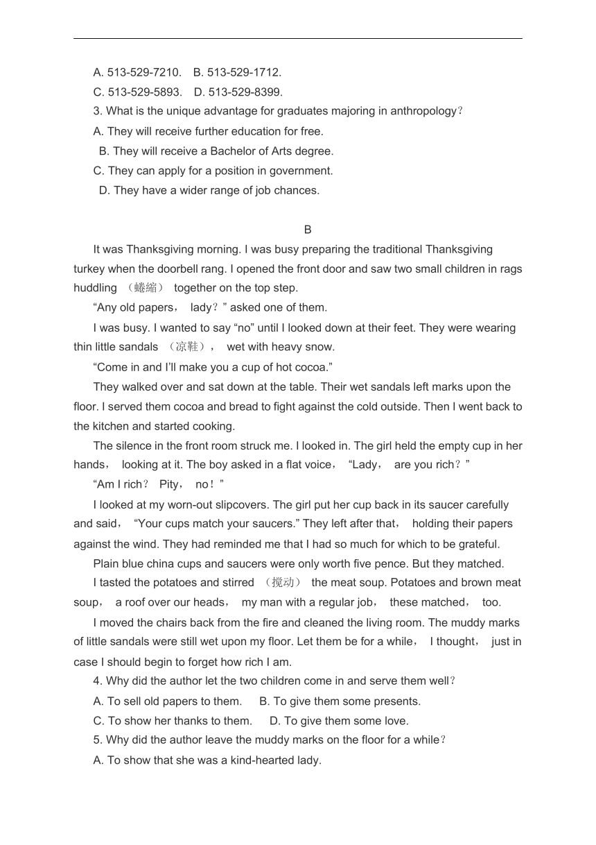 高考英语二轮复习备考分类综合练习：阅读理解   阅读七选五   完形填空 (9)(含答案)