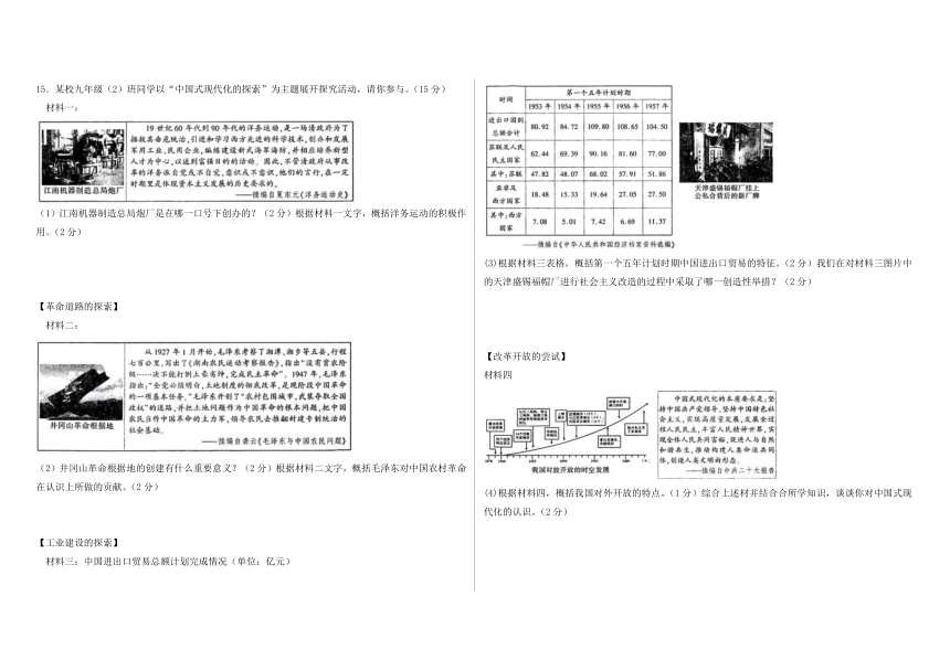 2023年陕西省中考历史全真模拟测试卷（四）（含解析）