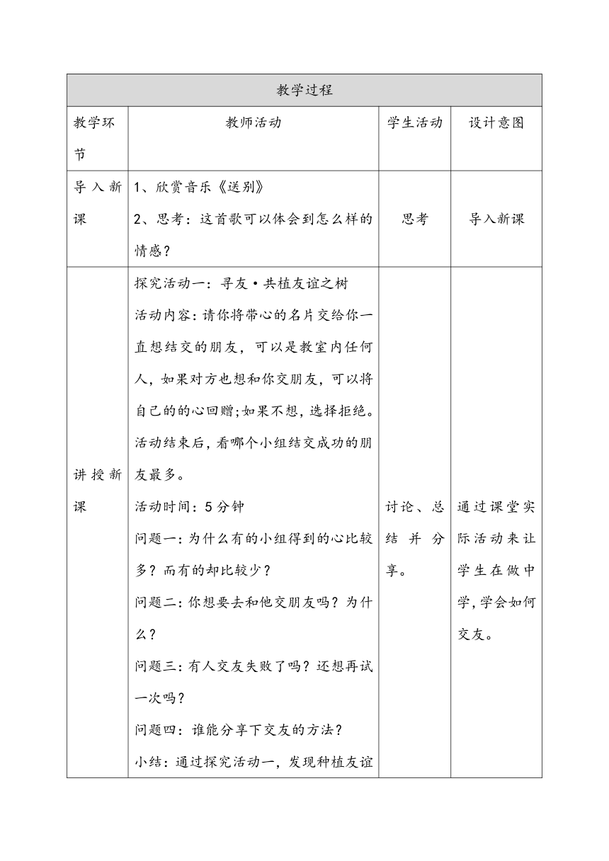 020501 让友谊之树常青（教学设计+作业设计+预习清单+中考真题）(含答案解析)