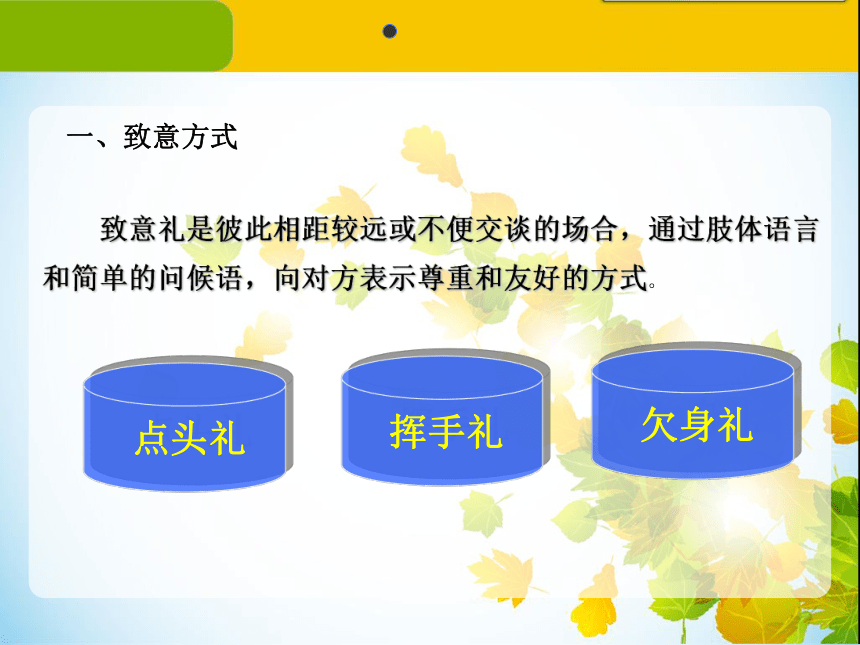 通用版高一主题班会 见面礼仪 课件（ 22ppt）