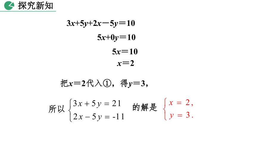 北师大版数学八年级上册5.2 求解二元一次方程组课件（第2课时 27张）
