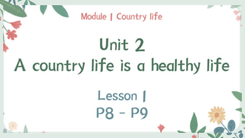 Unit 2 A country life is a healthy life Lesson1 课件(共40张PPT)