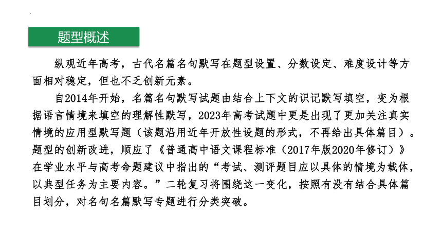 2024届高考专题复习：名句名篇默写专题课件(共57张PPT)