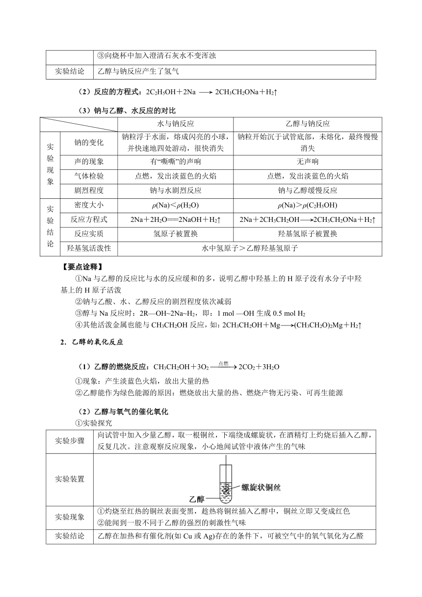 7.3 乙醇和乙酸-讲义