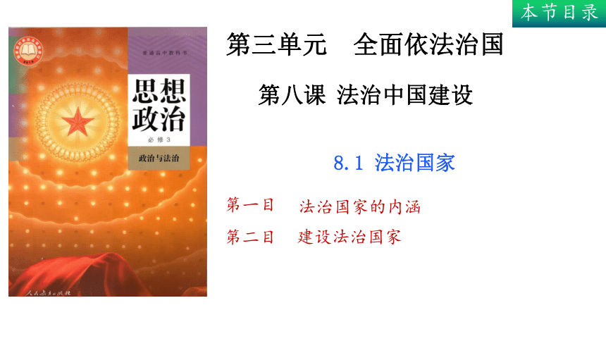 高中政治统编版必修3 8.1法治国家 课件（共27张ppt）