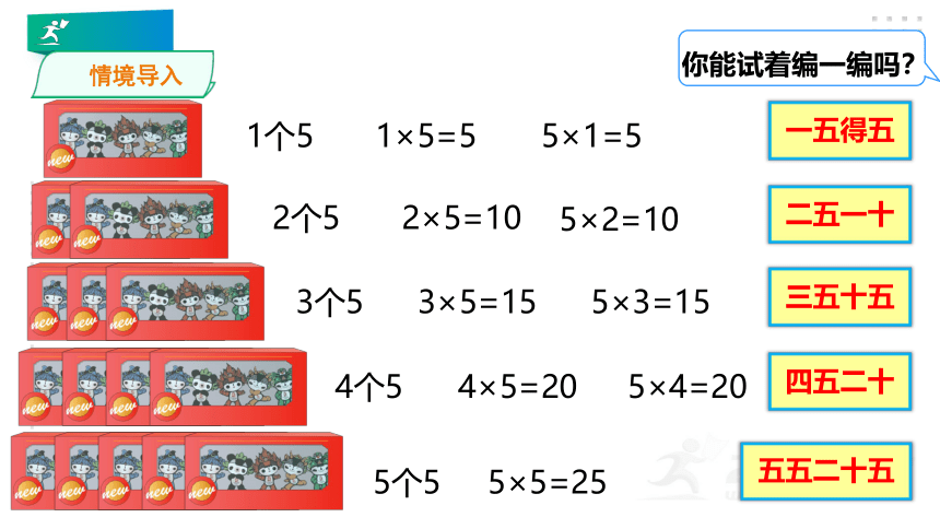 17.第四单元第二课时5的乘法口诀（教材第52页）例1 课件