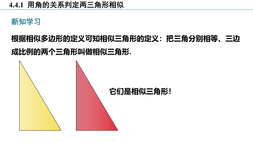 4.4.1 用角的关系判定两三角形相似 课件(共19张PPT)