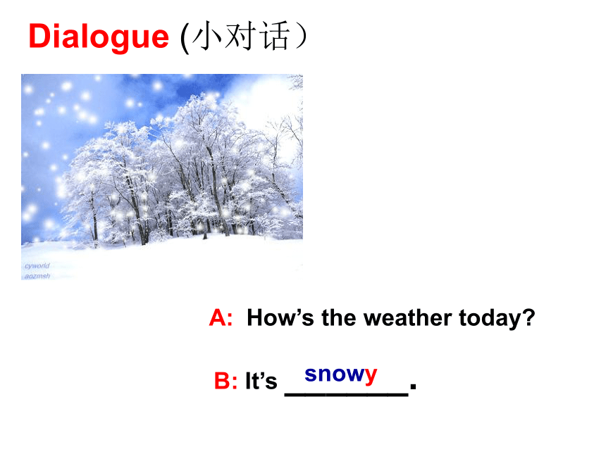 Unit4 How's the weather today？ Lesson 24 课件 (共14张PPT)
