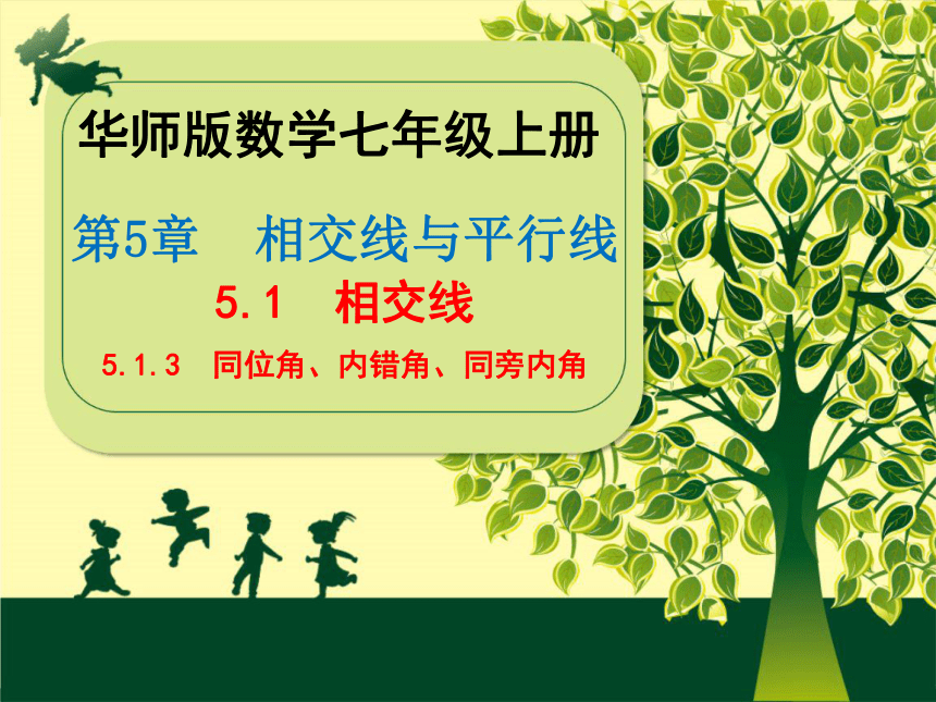 华东师大版2020年数学七年级上册第5章《5.1.3  同位角、内错角、同旁内角》课件（共25张PPT）