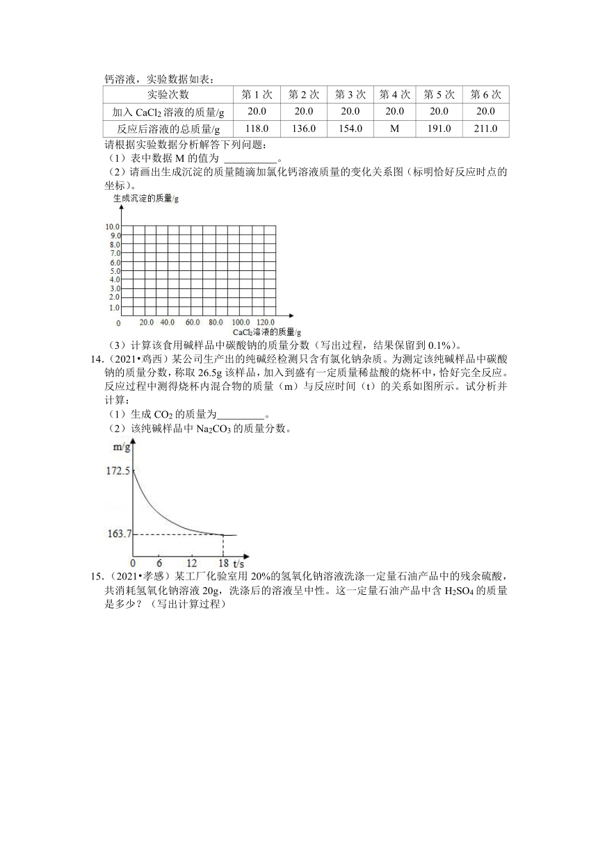 1.4 化学方程式简单计算 精选练习（含答案）
