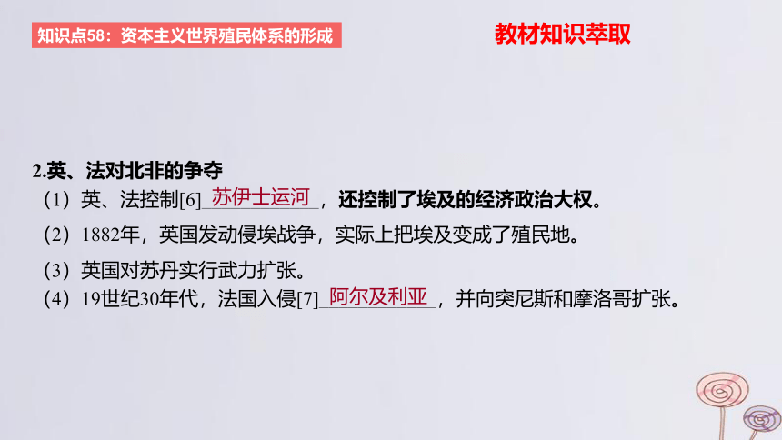 2024版高考历史一轮复习 教材基础练 第十一单元 工业革命与马克思主义的诞生及世界殖民体系的形成 第3节 世界殖民体系与亚非拉民族独立运动 课件(共34张PPT)