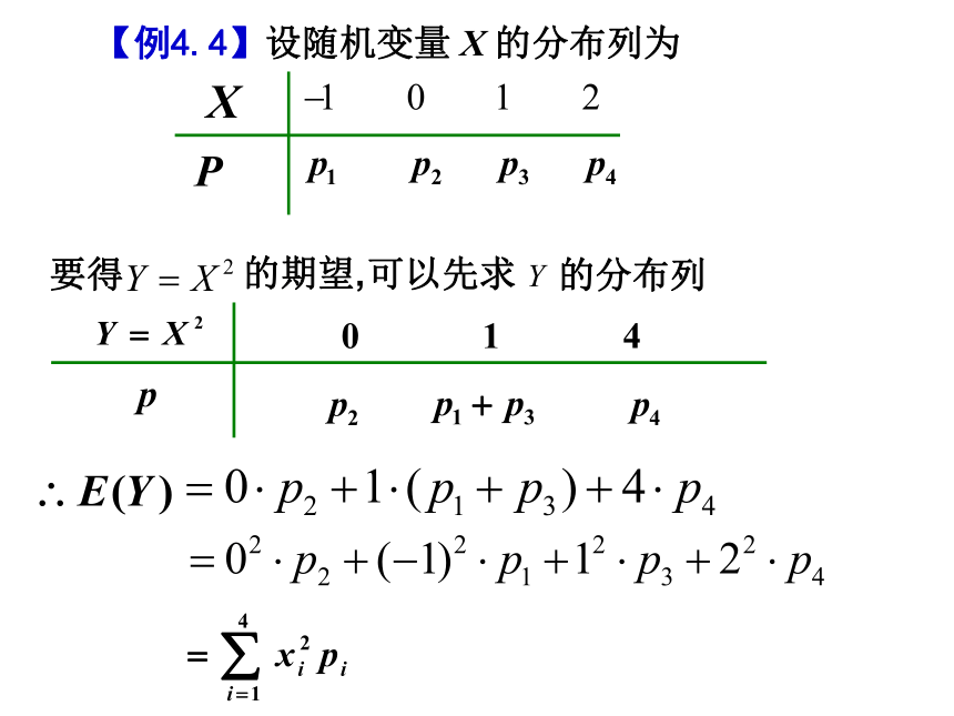 §4.2随机变量函数的数学期望 课件(共17张PPT)- 《概率论与数理统计》同步教学（重庆大学版）