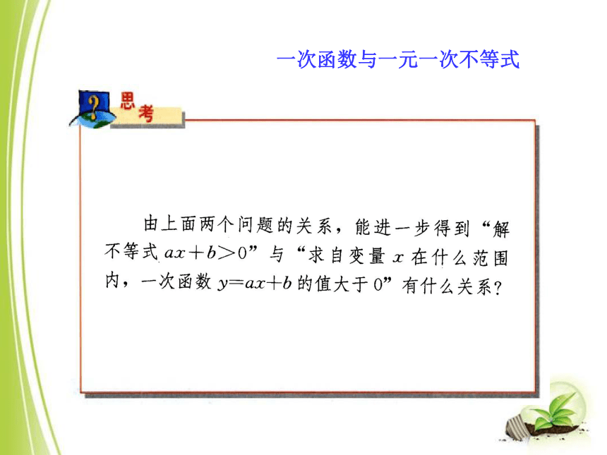 青岛版八年级数学下册 10.5一次函数与一元一次不等式 课件(共21张PPT)