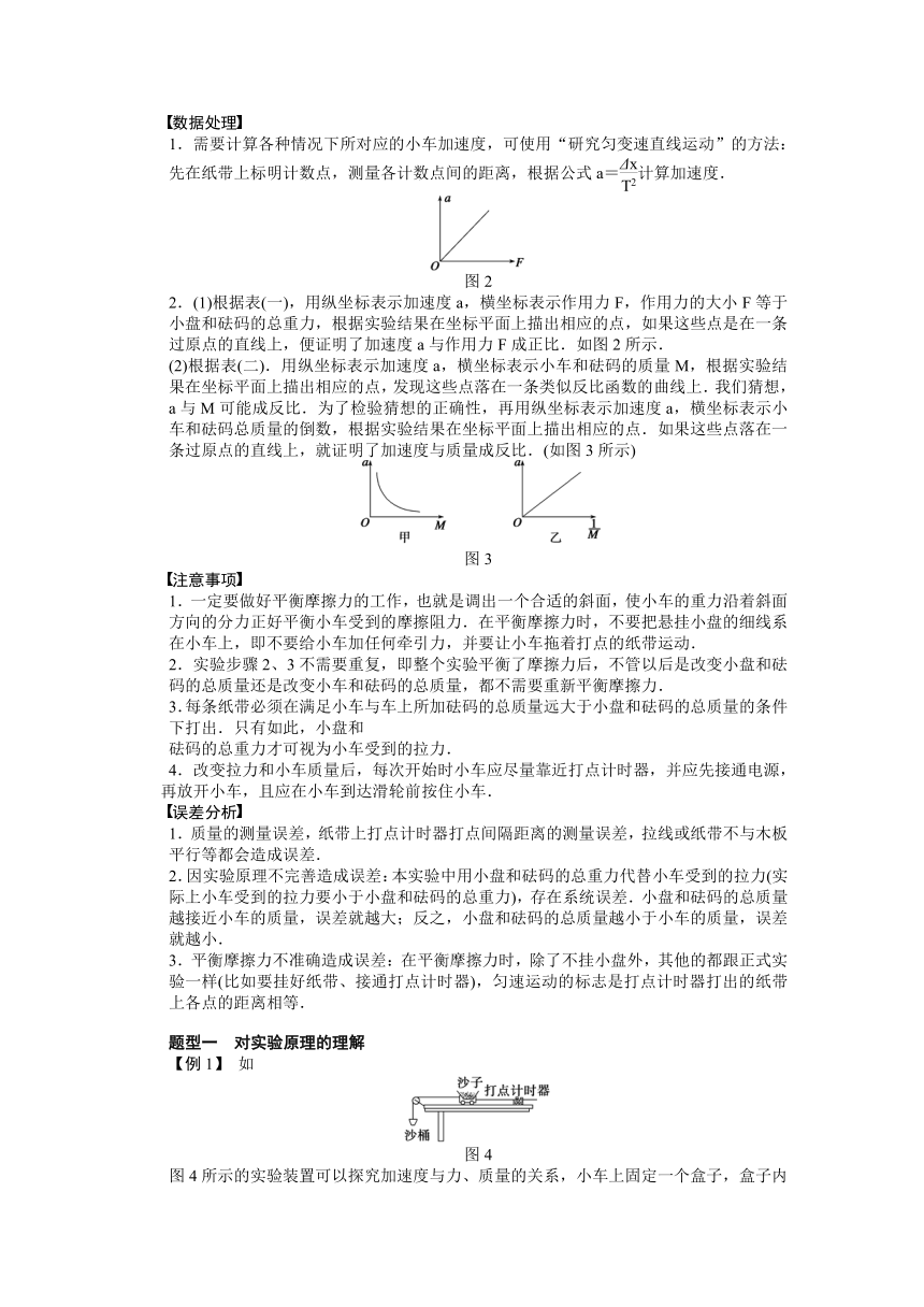 高考物理一轮复习学案 15实验：探究加速度与物体质量（含答案）