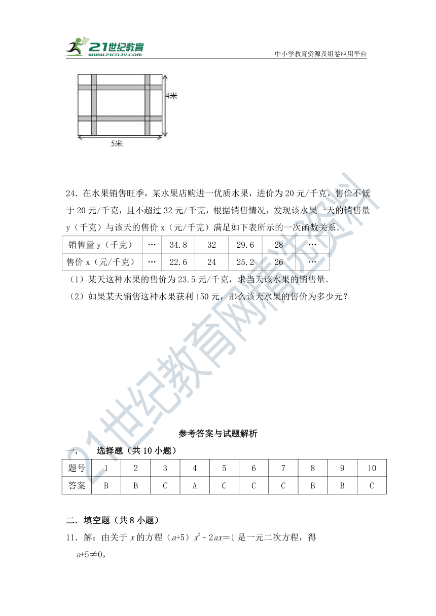 第二十一章《一元二次方程》单元 检测试题（含答案）