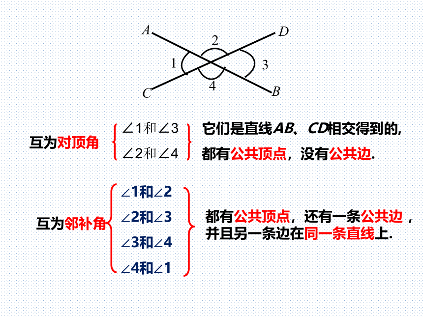 人教版数学七年级下册  5.1.1相交线(共23张PPT)