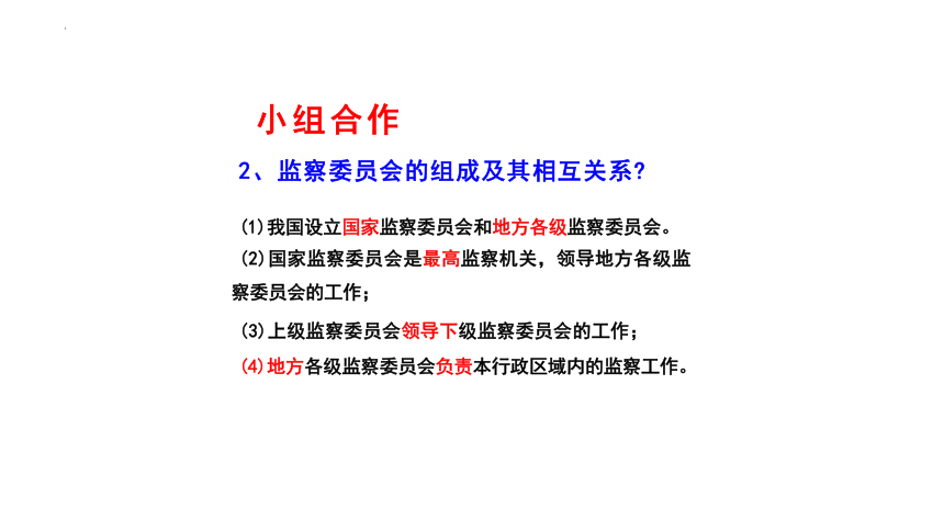 6.4 国家监察机关 课件（20张PPT）-2023-2024学年统编版道德与法治八年级下册