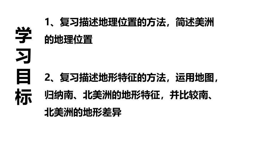 2020-2021学年湘教版七年级地理下册 6.3 美洲位置、地形 第1课时 课件（共33张PPT）