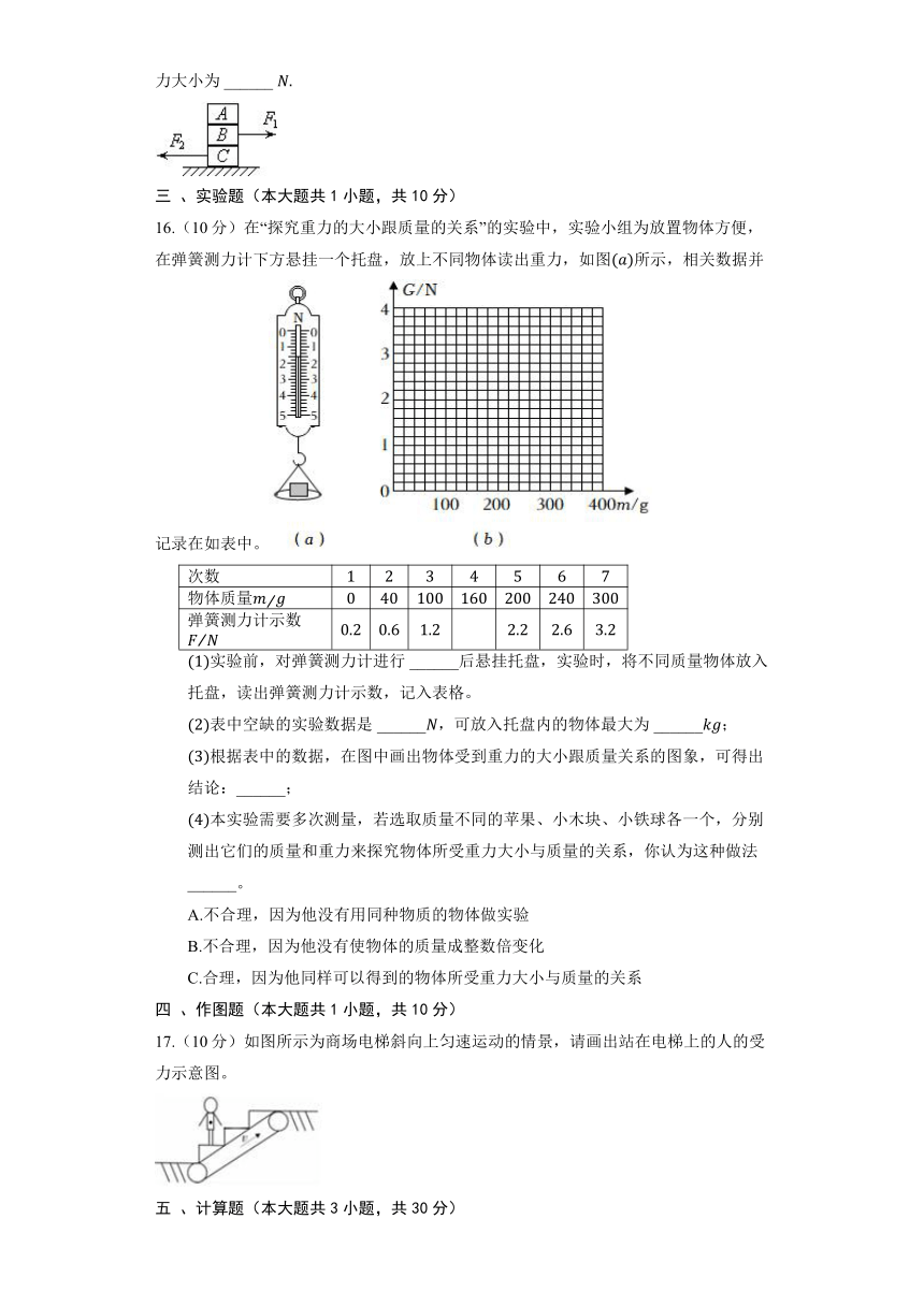 八年级下册物理全册综合模拟测试题9（苏科版）（含解析）