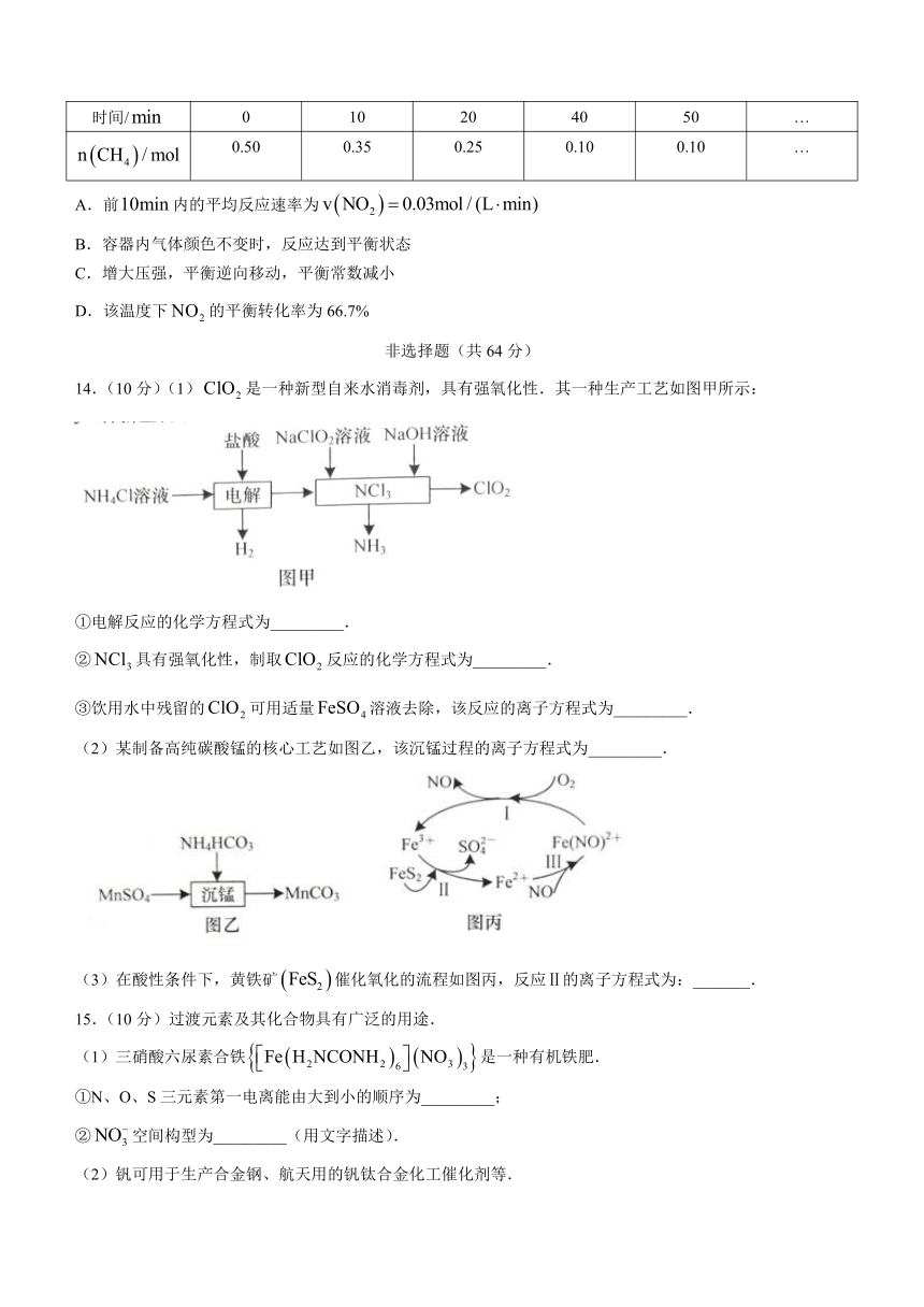 江苏省如皋市2020-2021学年高二下学期第三次调研考试（5月）化学试题 Word版含答案