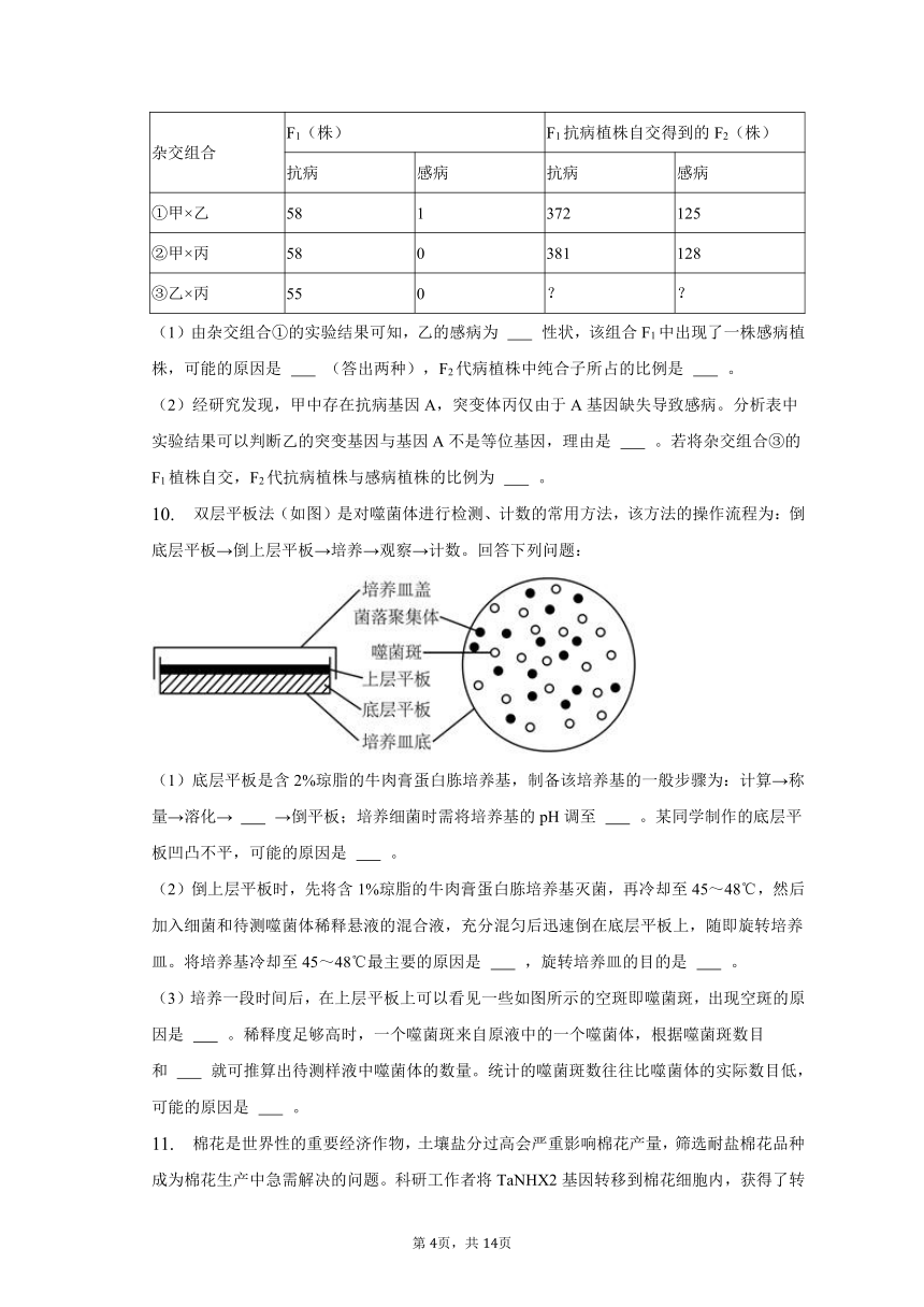 2023年四川省成都市高考生物一模试卷（有解析）