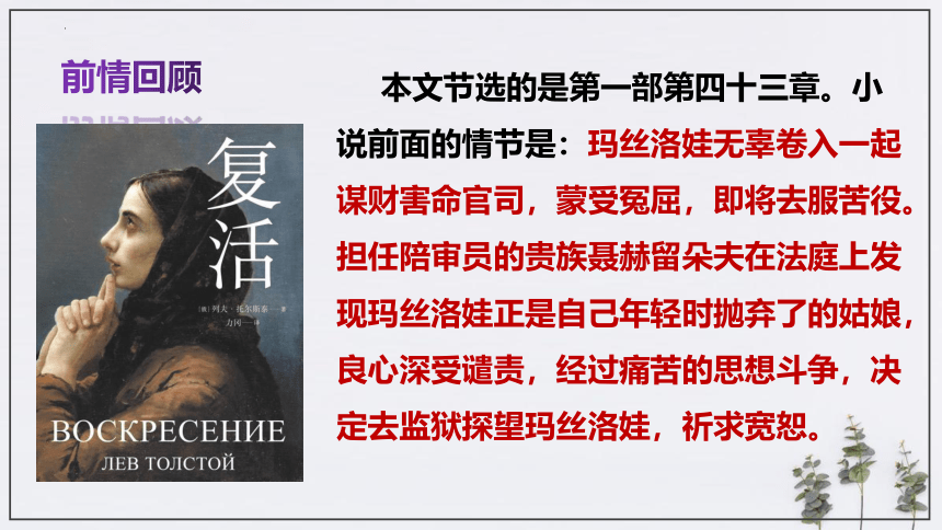 9《复活（节选）》课件(共64张PPT) 2022-2023学年统编版高中语文选择性必修上册