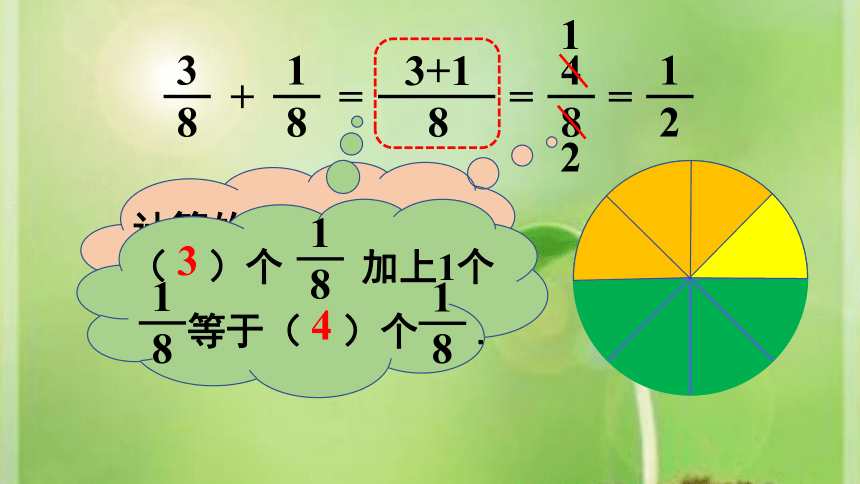 北京版小学数学五下 五 分数的加法和减法 5.1同分母的分数加法和减法 课件（18张PPT）