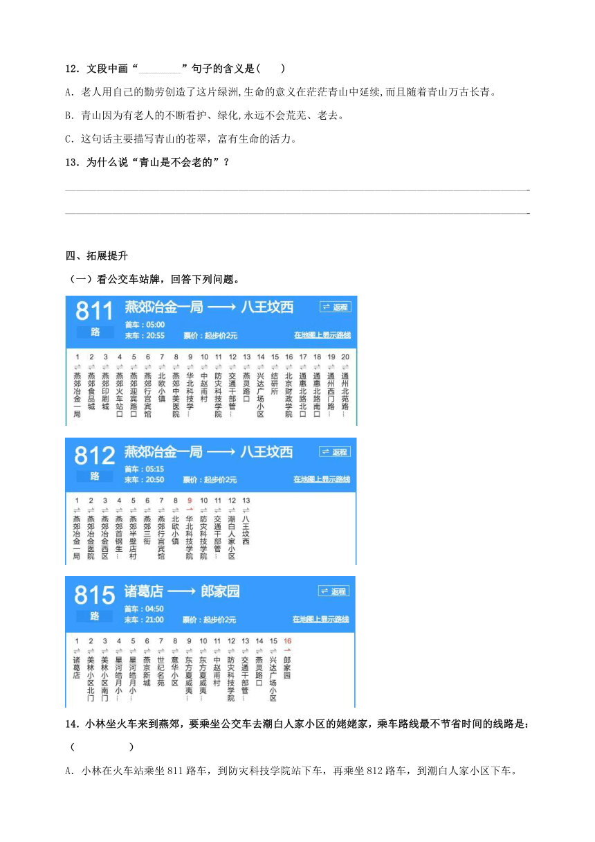 2023-2024学年人教版统部编版六年级上册语文第六单元基础检测卷（部分含解析）