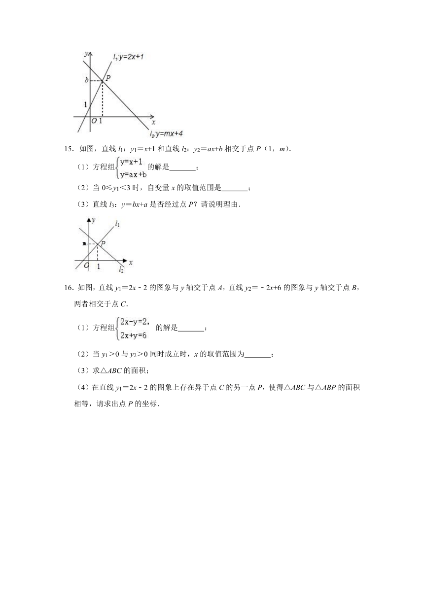 北师大版八年级数学上册《5.6 二元一次方程与一次函数》 同步练习 (word版 含解析)