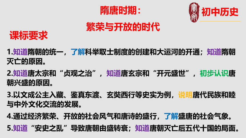 七下第一单元复习  隋唐时期：繁荣与开放的时代  课件（36张PPT）