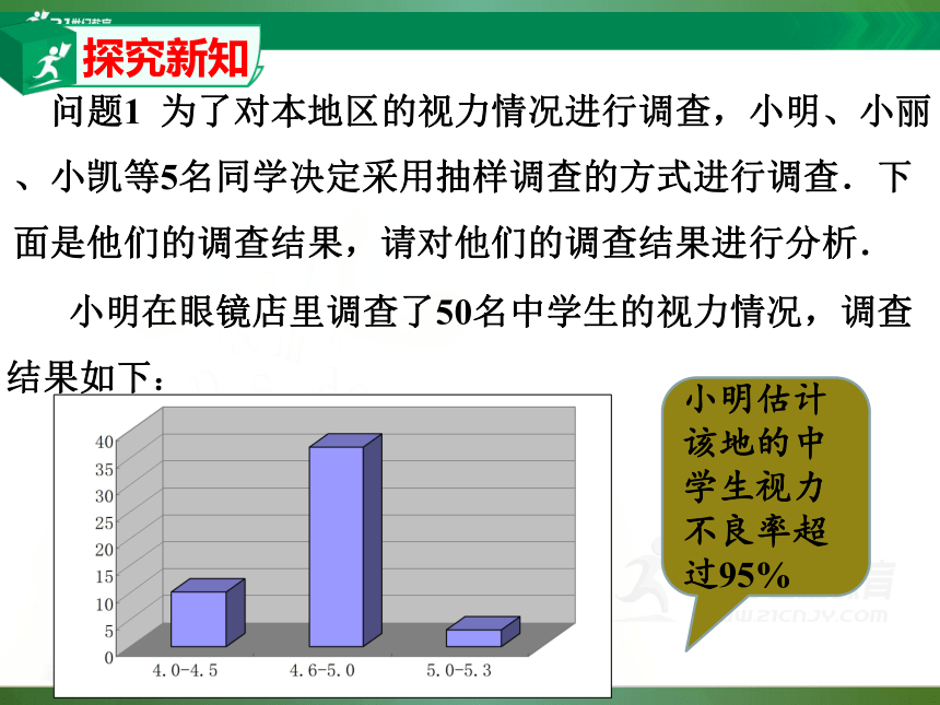 8.1 中学生的视力情况调查（第1课时）课件（共20张PPT）