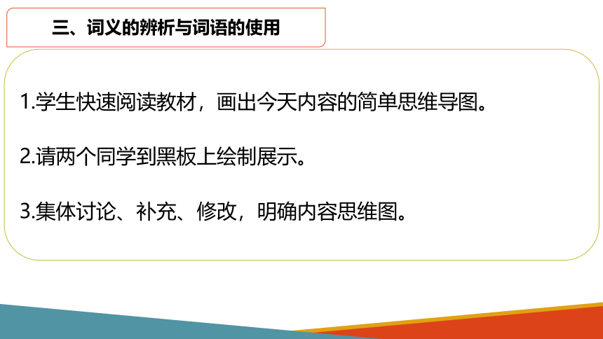 2021—2022学年统编版高中语文必修上册第八单元词义的辨析与词语的使用  （课件35张）