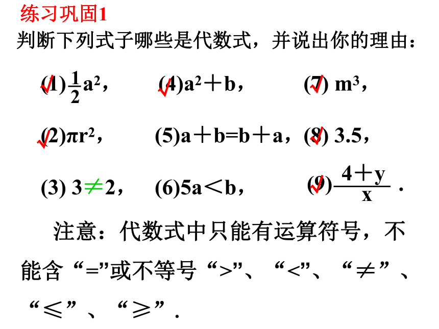 2.1代数式(2) 课件(共24张PPT)