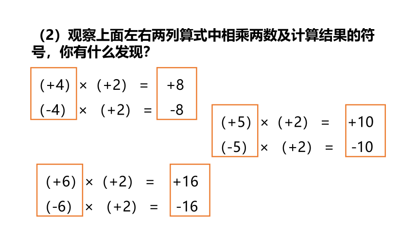 浙教版数学七年级上册：2.3.1 有理数的乘法法则  同步新授课件(共21张PPT)