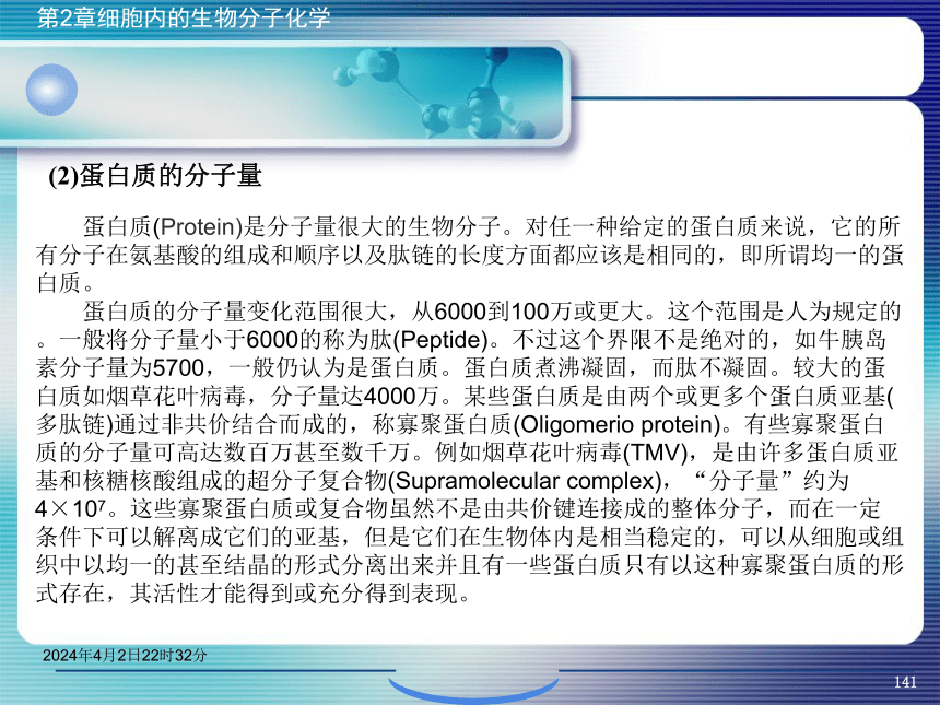 2.4蛋白质化学 课件(共65张PPT)- 《环境生物化学》同步教学（机工版·2020）