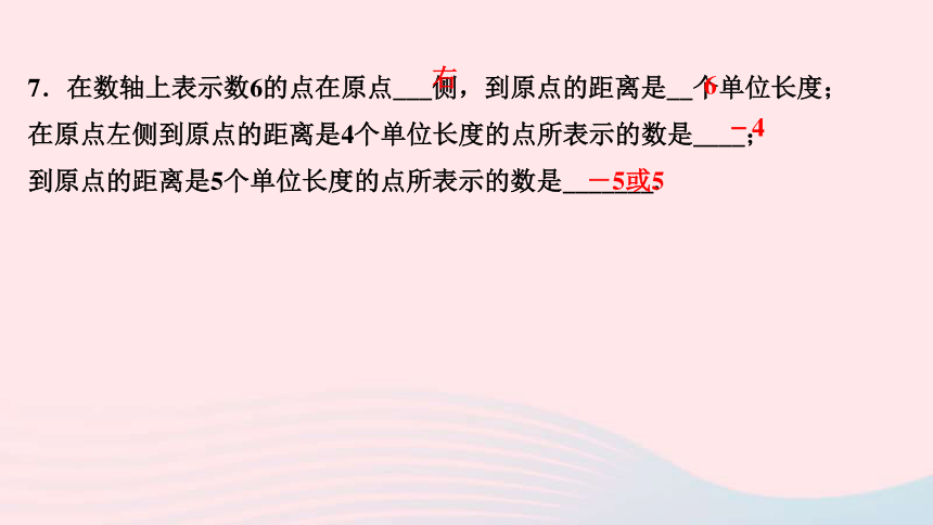 七年级数学上册2.2数轴作业课件(共19张PPT)新版北师大版