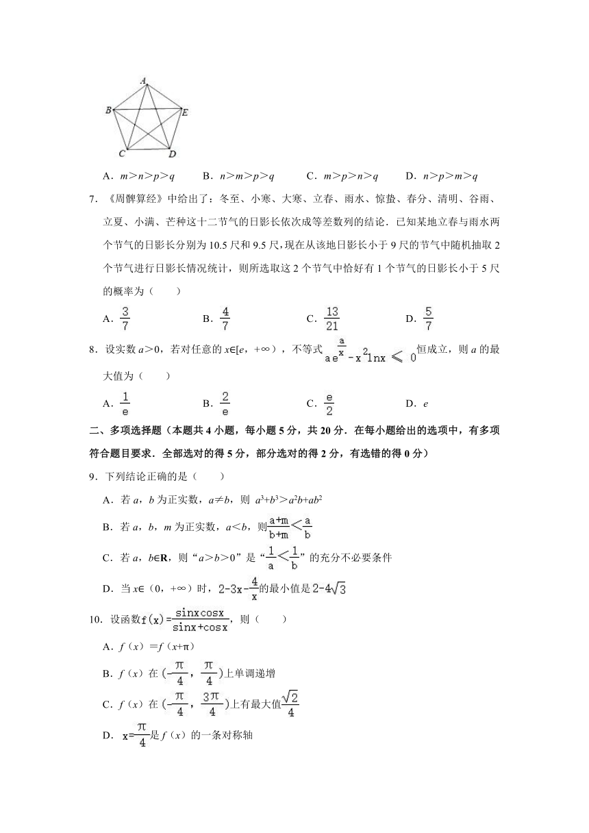 2021年湖南省岳阳市高考数学质检试卷（二）（二模）（Word解析版）