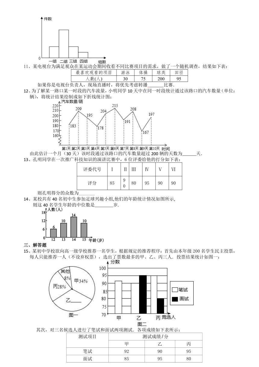 8.3统计分析帮你做预测-苏科版九年级数学下册巩固训练（含答案）