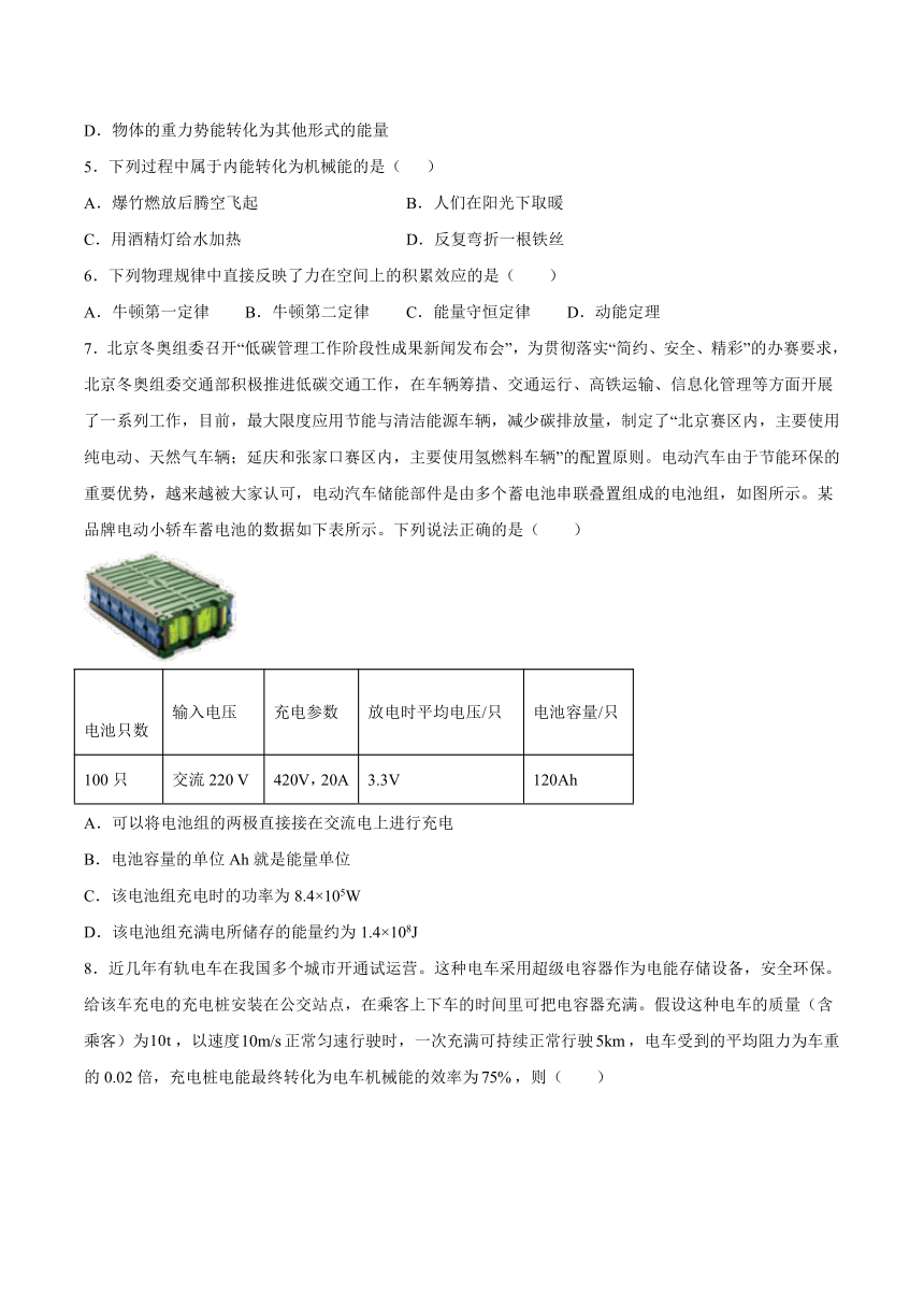 第6章能源与可持续发展课后练习（word版含答案）