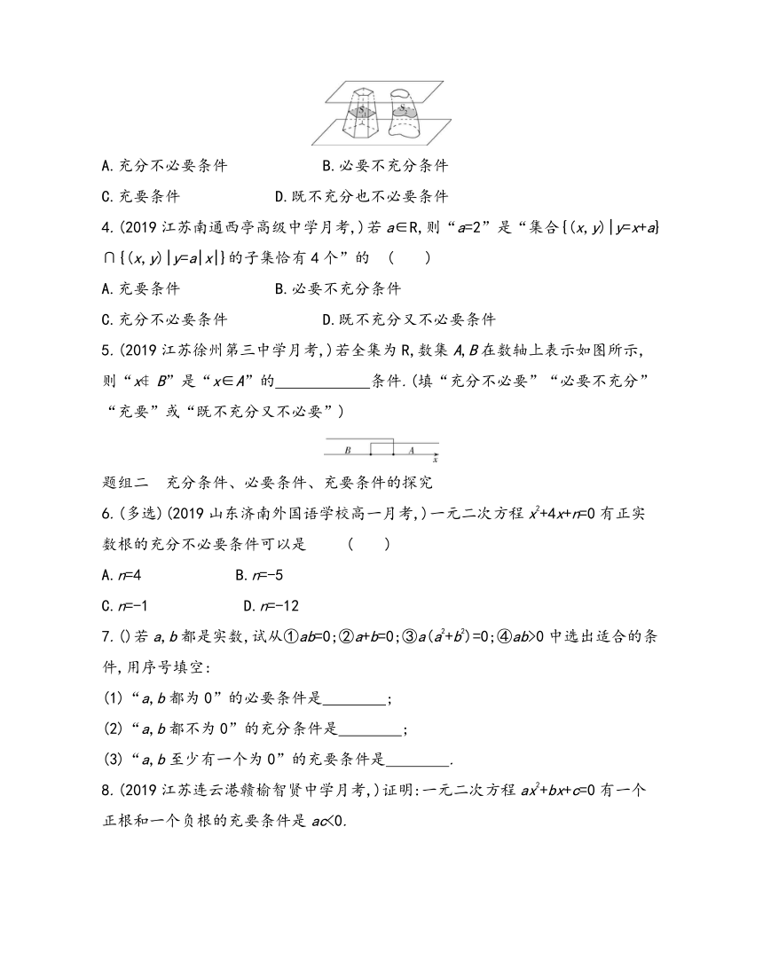 第2章2.2  充分条件、必要条件、充要条件——2021-2022学年高一上学期苏教版（2019）必修第一册同步练习（Word含答案解析）