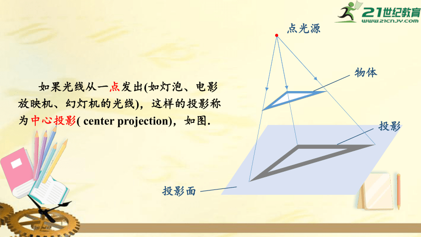 3.1 投影（第1课时）  平行投影与中心投影  课件（共21张PPT）